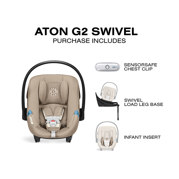 Cybex Aton G2 Swivel Car Seat with Load Leg Base