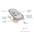 Nuna BRYN High Chair + Newborn Rocker Seat