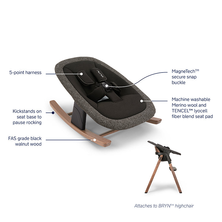 Nuna BRYN High Chair + Newborn Rocker Seat