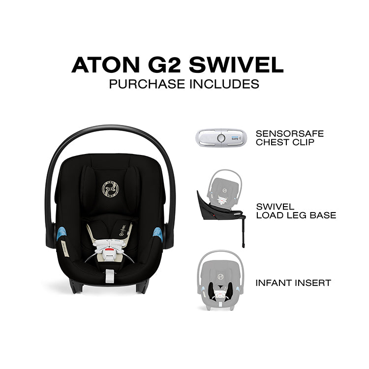 Cybex Aton G2 Swivel Car Seat with Load Leg Base