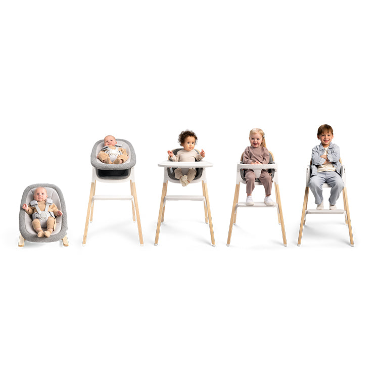 Nuna BRYN High Chair + Newborn Rocker Seat