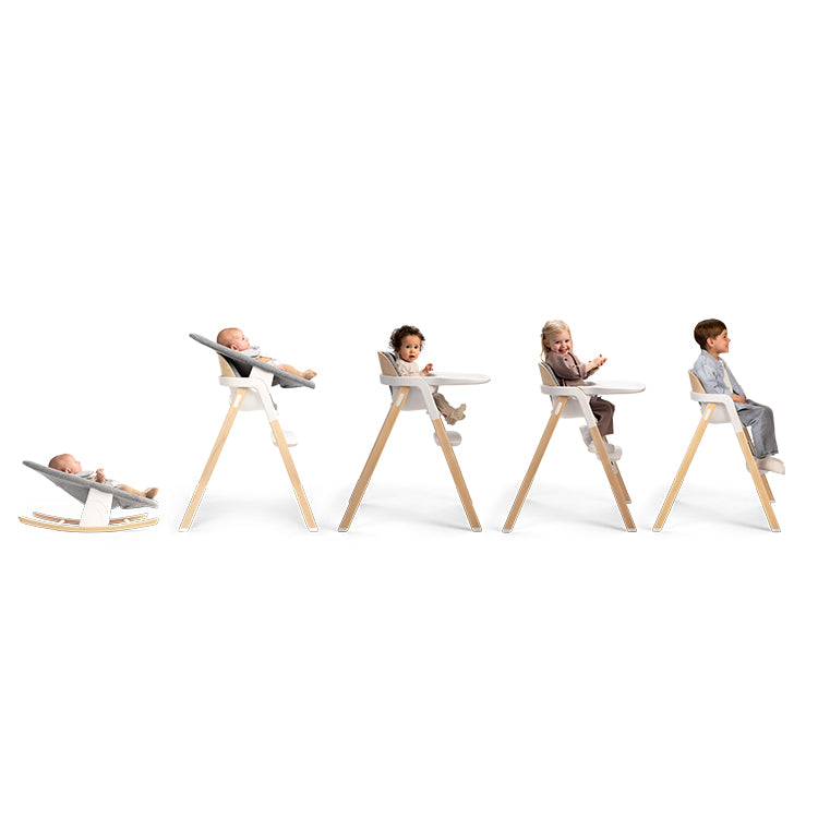 Nuna BRYN High Chair + Newborn Rocker Seat