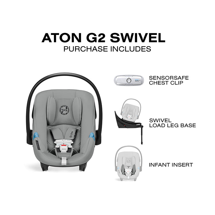 Cybex Aton G2 Swivel Car Seat with Load Leg Base