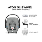 Cybex Aton G2 Swivel Car Seat with Load Leg Base