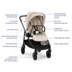 Nuna® SWIV™ Stroller + Bassinet + PIPA Aire / PIPA RX / PIPA Aire RX Travel System