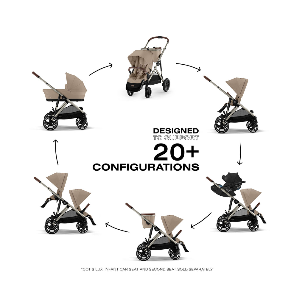 cybex double stroller configurations Cybex Gazelle S 2 Double Stroller