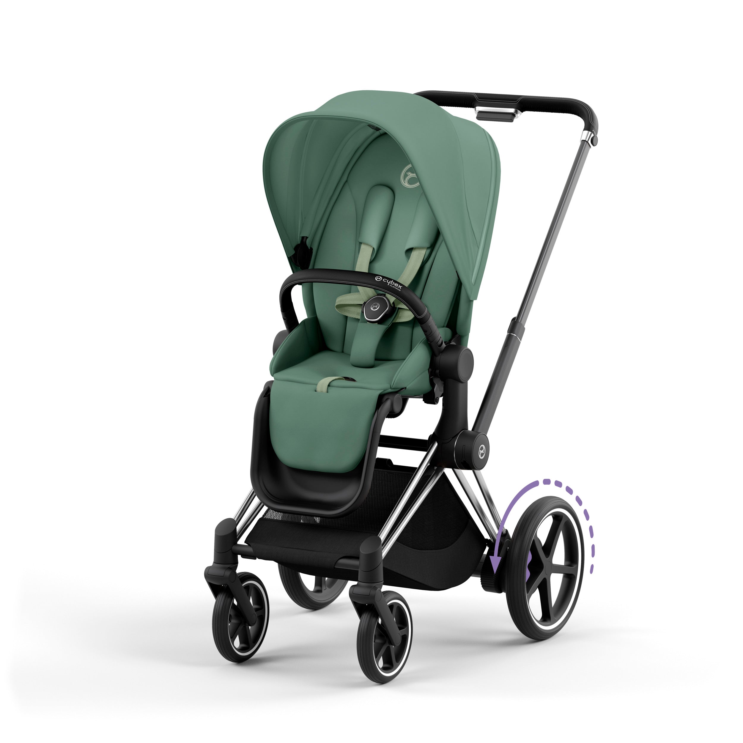 cybex electric stroller Cybex ePriam 2 Complete Stroller Rose Gold/Brown Sepia Black