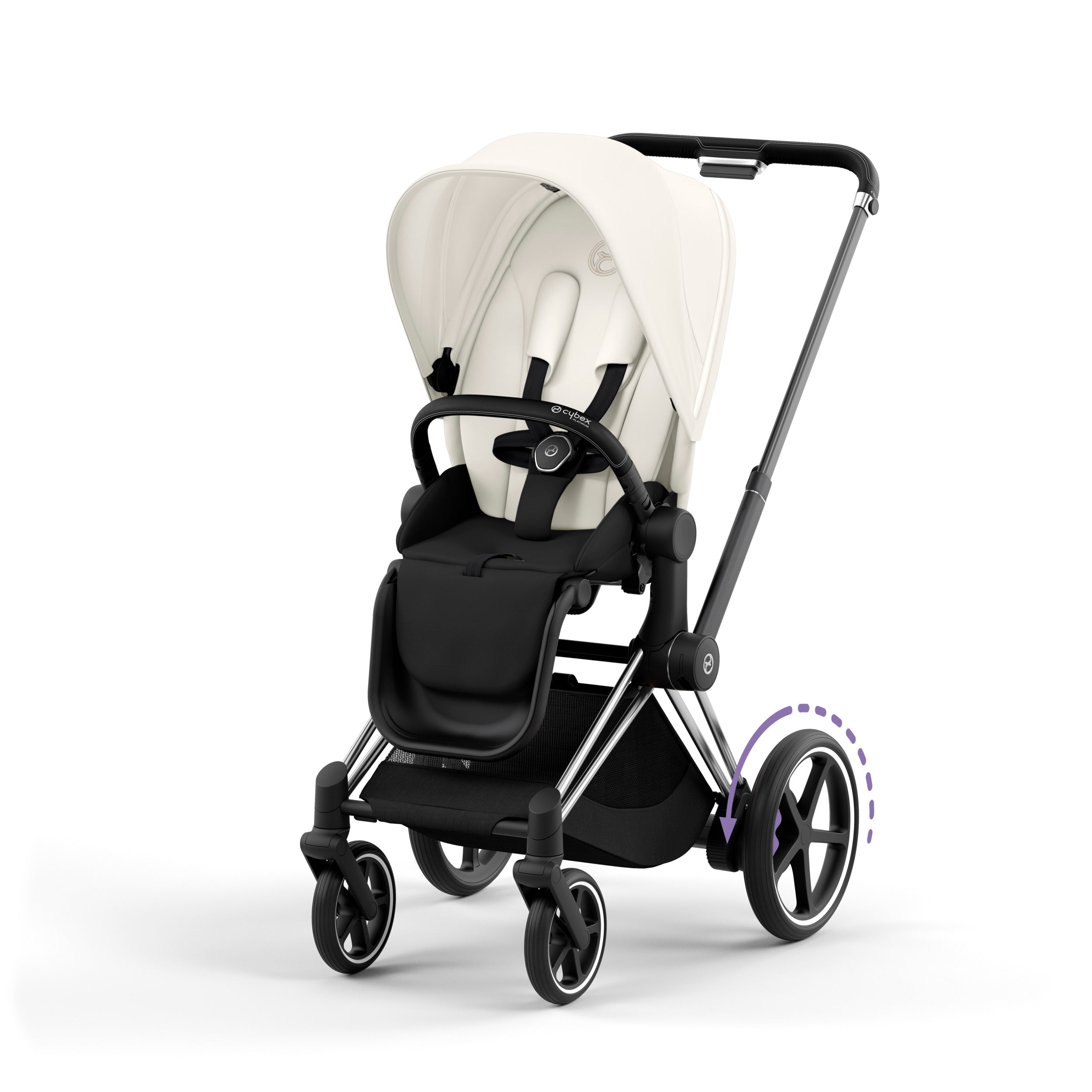 cybex platinum frame and seat Cybex ePriam 2 Complete Stroller Rose Gold/Brown Sepia Black
