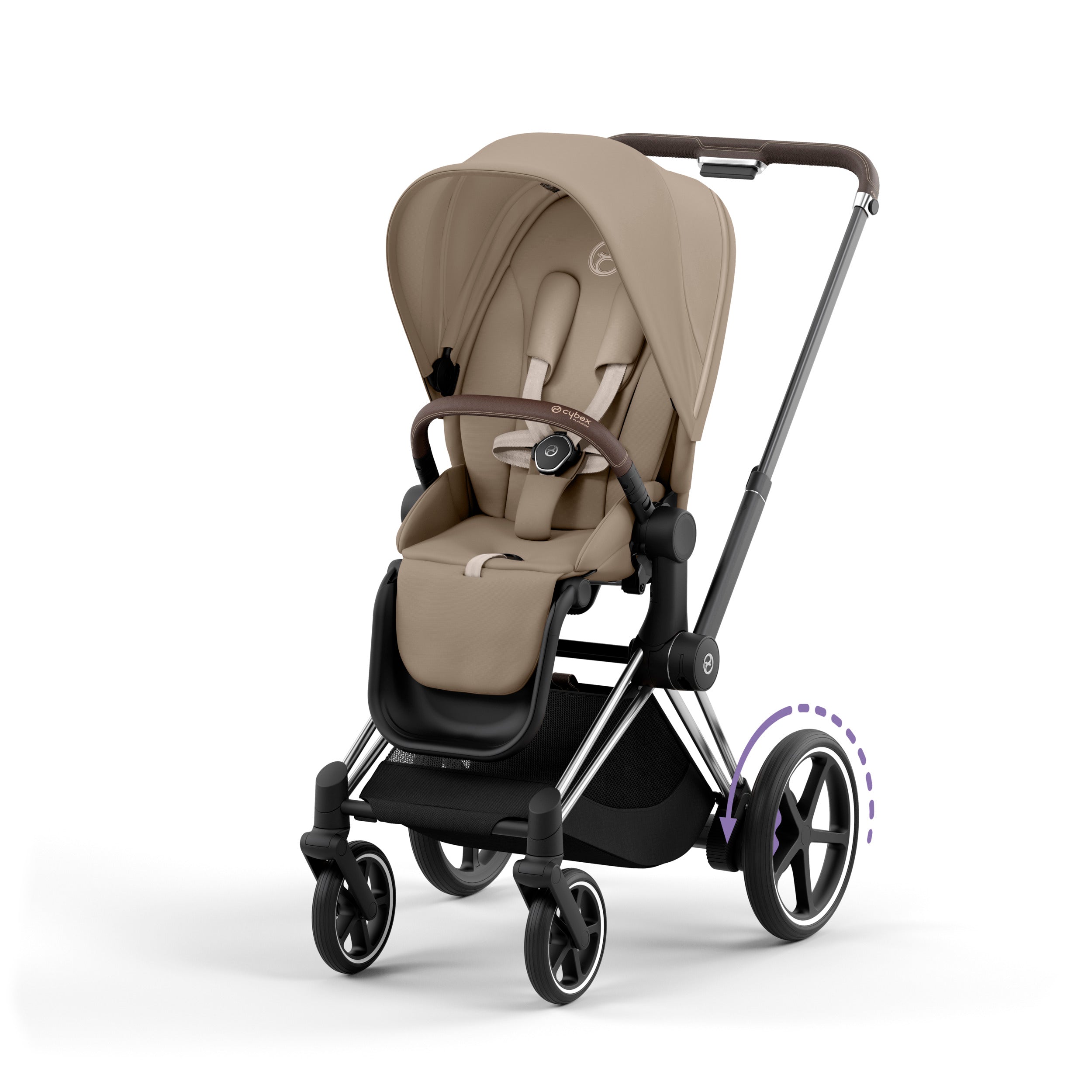 cybex e priam 2022 Cybex ePriam 2 Complete Stroller Rose Gold/Brown Sepia Black