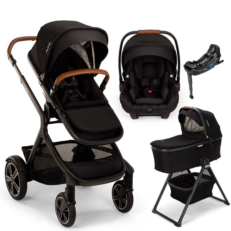 Nuna® DEMI™ Next + Bassinet + PIPA Aire / PIPA RX / PIPA Aire RX + Rider Board Travel System