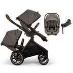 Nuna® DEMI™ Next Double Stroller + PIPA Aire/PIPA RX/PIPA Aire RX + Rider Board Travel System