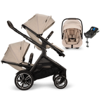 Nuna® DEMI™ Next Double Stroller + PIPA Aire/PIPA RX/PIPA Aire RX + Rider Board Travel System