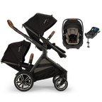 Nuna® DEMI™ Next Double Stroller + PIPA Aire/PIPA RX/PIPA Aire RX + Rider Board Travel System