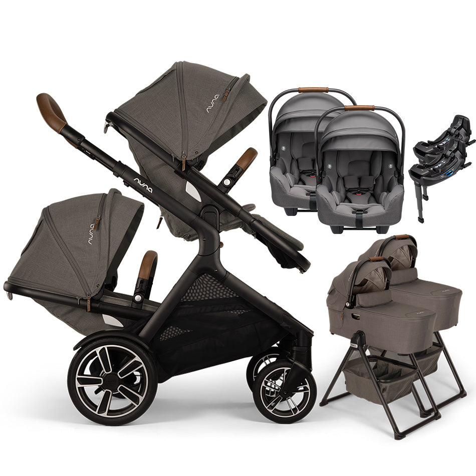 twin stroller nuna Nuna DEMI Next + Rider Board Stroller Caviar