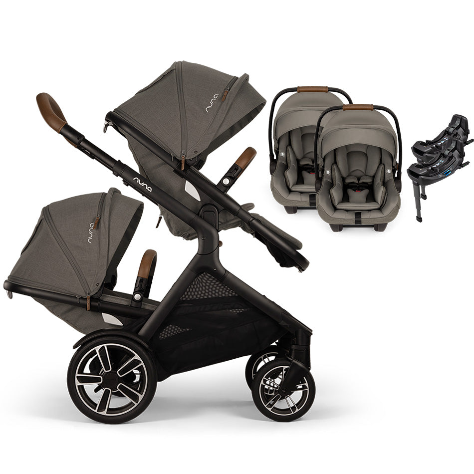 Nuna® DEMI™ Next Double Stroller for TWINS with 2 PIPA Aire / PIPA RX / PIPA Aire RX Car Seats