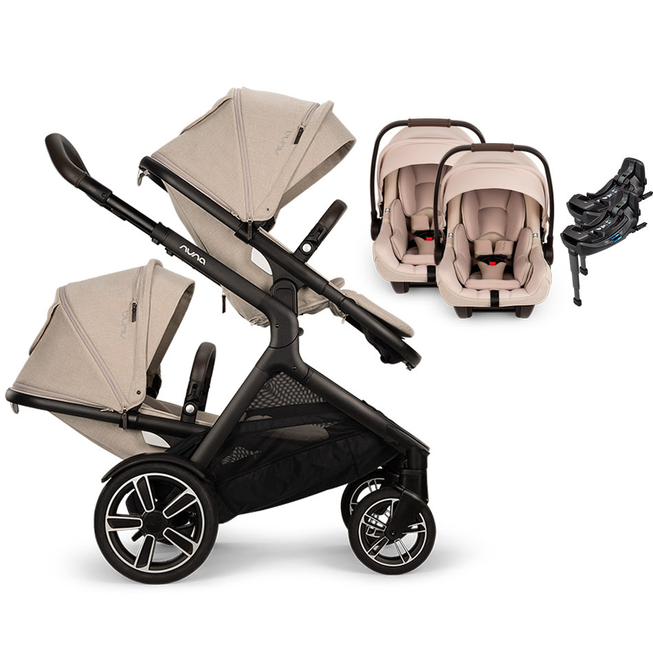 Nuna® DEMI™ Next Double Stroller for TWINS with 2 PIPA Aire / PIPA RX / PIPA Aire RX Car Seats