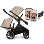 Nuna® DEMI™ Next Double Stroller for TWINS with 2 PIPA Aire / PIPA RX / PIPA Aire RX Car Seats