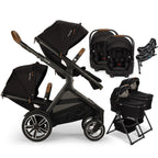 Nuna® DEMI™ Next Double Stroller for TWINS with 2 Bassinets + 2 PIPA Aire / PIPA RX / PIPA Aire RX Car Seats
