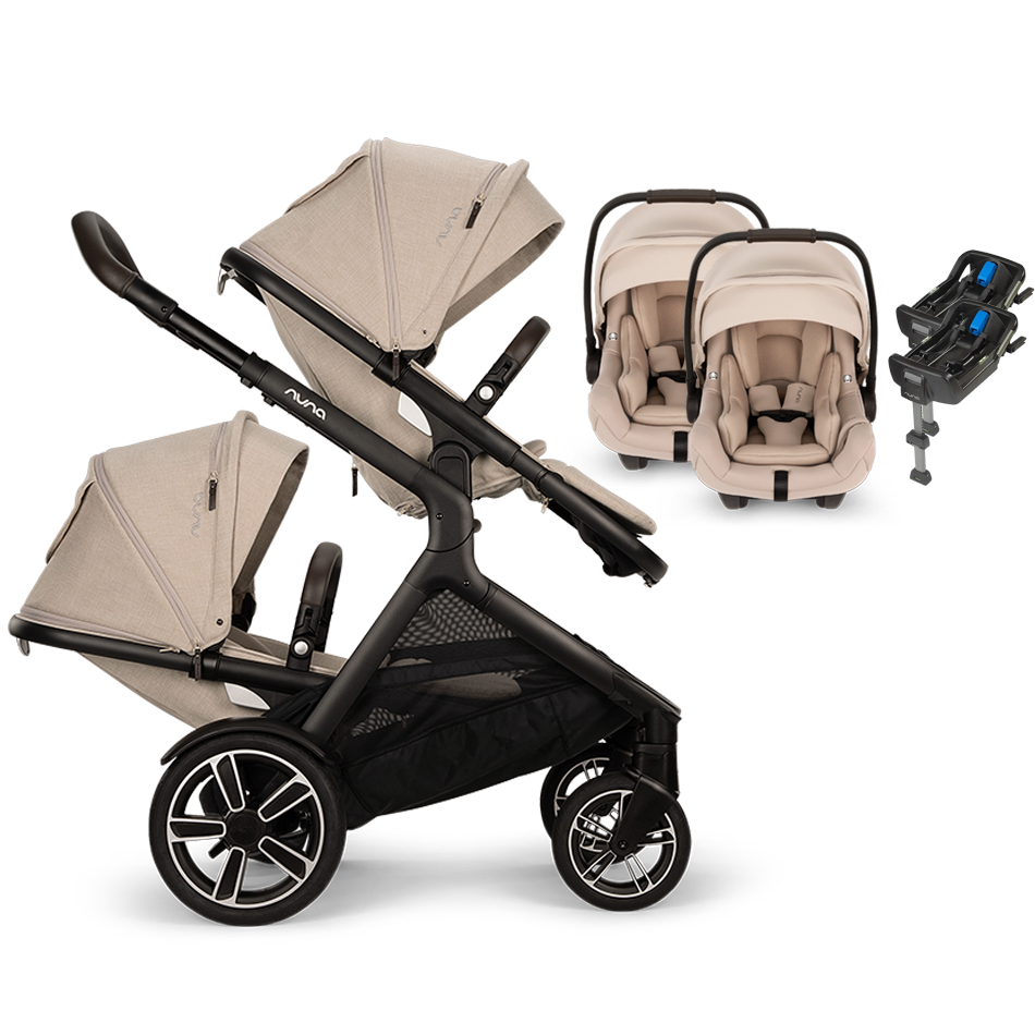 Nuna® DEMI™ Next Double Stroller for TWINS with 2 PIPA Aire / PIPA RX / PIPA Aire RX Car Seats