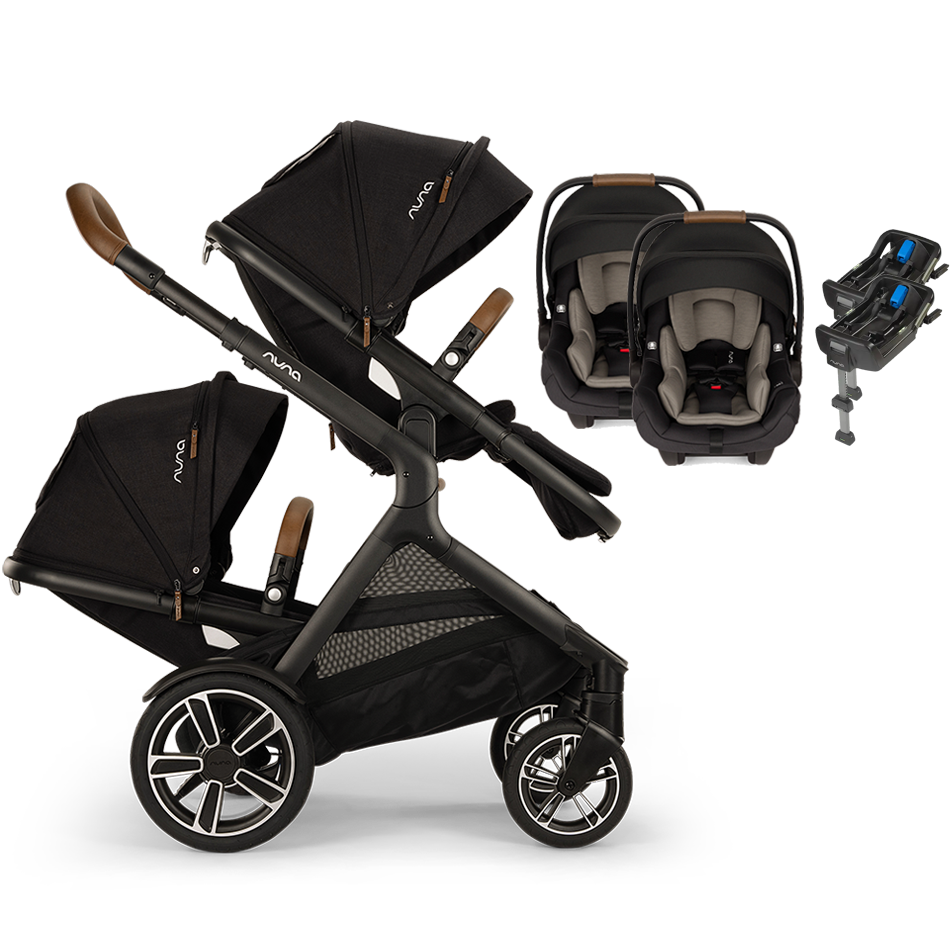 Nuna® DEMI™ Next Double Stroller for TWINS with 2 PIPA Aire / PIPA RX / PIPA Aire RX Car Seats