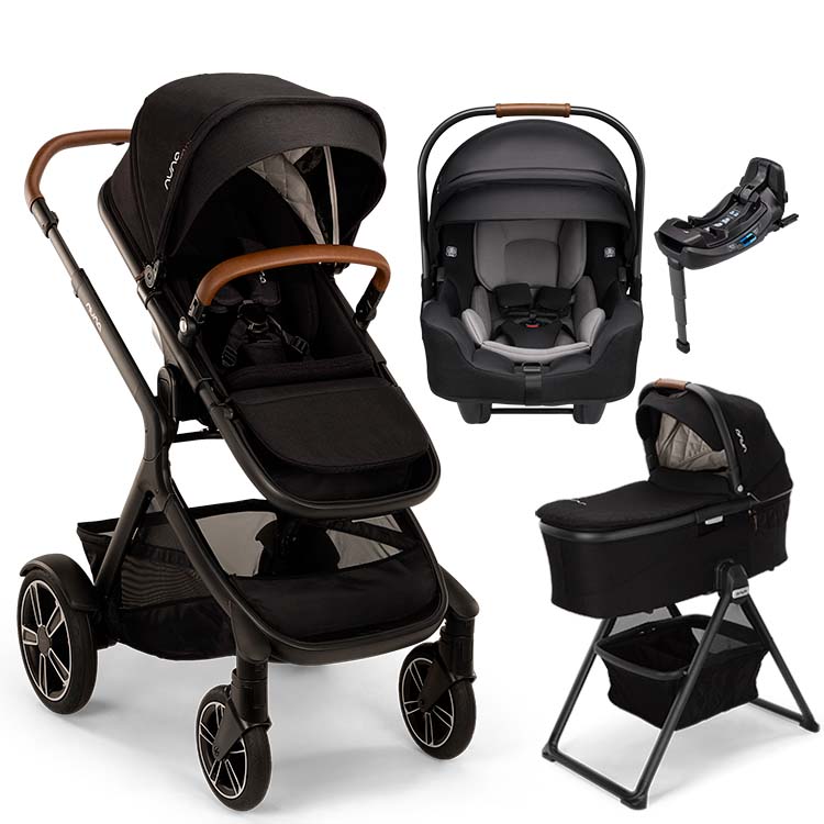 Nuna® DEMI™ Next + Bassinet + PIPA Aire / PIPA RX / PIPA Aire RX + Rider Board Travel System