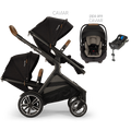 Nuna® DEMI™ Next Double Stroller + PIPA Aire/PIPA RX/PIPA Aire RX + Rider Board Travel System