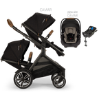 Nuna® DEMI™ Next Double Stroller + PIPA Aire/PIPA RX/PIPA Aire RX + Rider Board Travel System