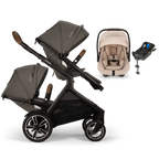 Nuna® DEMI™ Next Double Stroller + PIPA Aire/PIPA RX/PIPA Aire RX + Rider Board Travel System