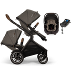 Nuna® DEMI™ Next Double Stroller + PIPA Aire/PIPA RX/PIPA Aire RX + Rider Board Travel System