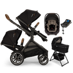 Nuna® DEMI™ Next Double Stroller + Bassinet + PIPA Aire/PIPA RX/PIPA Aire RX + Rider Board Travel System
