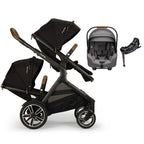 Nuna® DEMI™ Next Double Stroller + PIPA Aire/PIPA RX/PIPA Aire RX + Rider Board Travel System