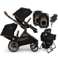 Nuna® DEMI™ Next Double Stroller for TWINS with 2 Bassinets + 2 PIPA Aire / PIPA RX / PIPA Aire RX Car Seats