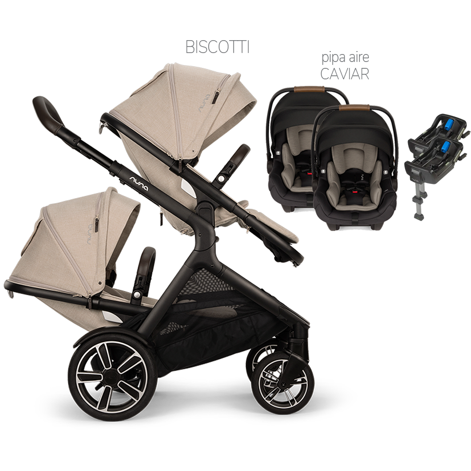 nuna stroller for two Nuna DEMI Next + Rider Board Stroller Caviar