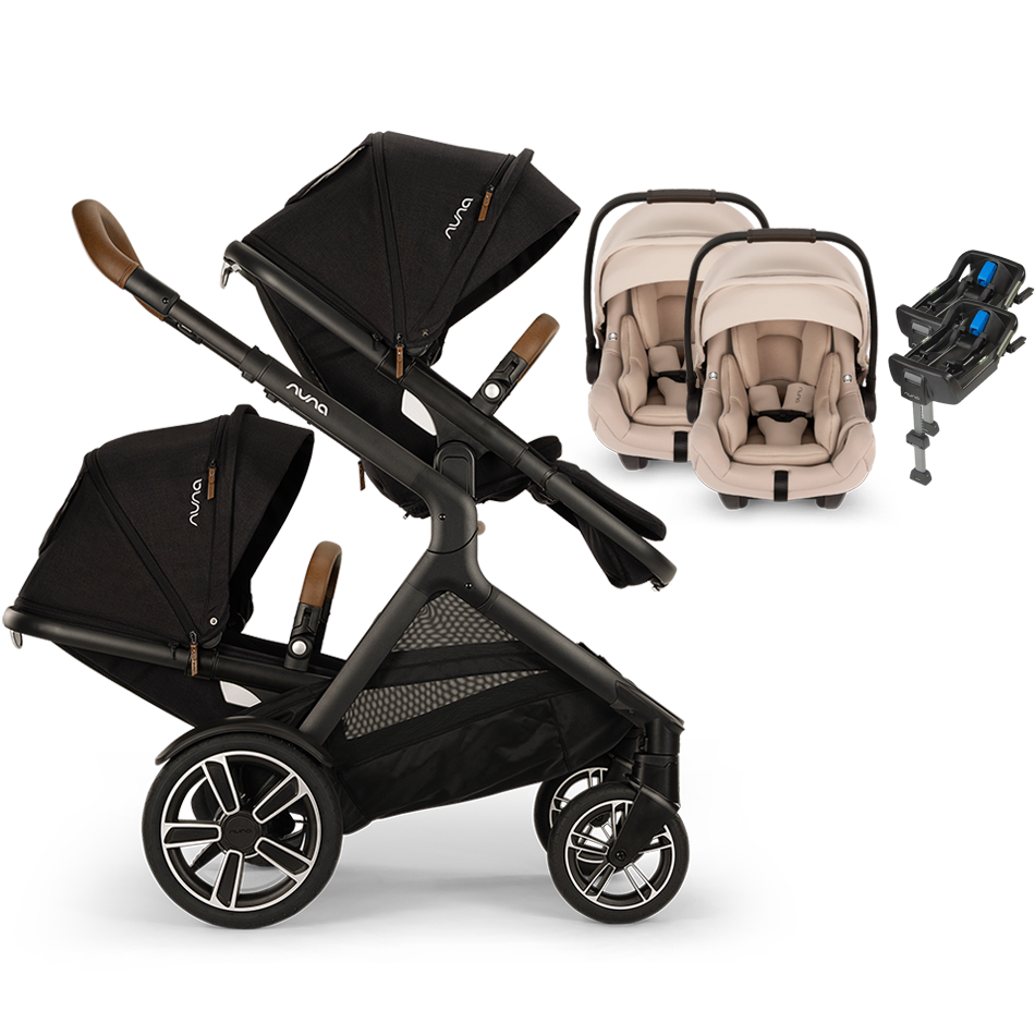 Nuna® DEMI™ Next Double Stroller for TWINS with 2 PIPA Aire / PIPA RX