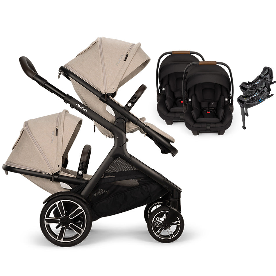 Nuna® DEMI™ Next Double Stroller for TWINS with 2 PIPA Aire / PIPA RX / PIPA Aire RX Car Seats