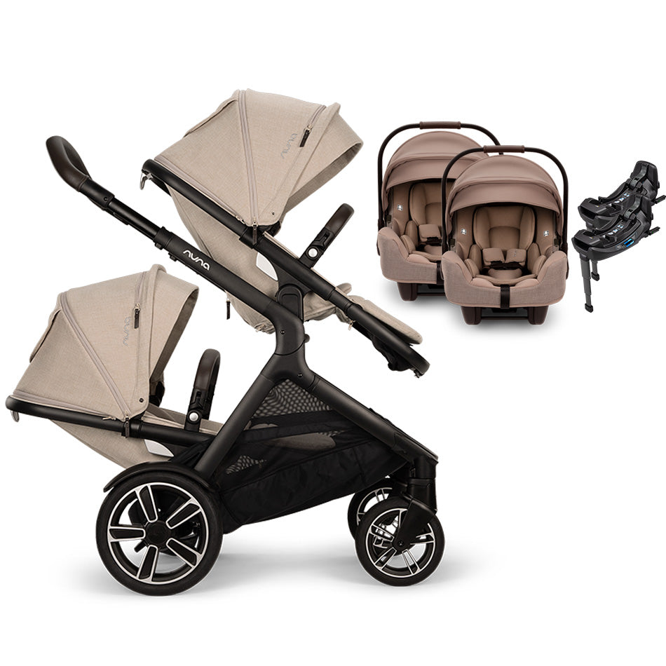 Nuna® DEMI™ Next Double Stroller for TWINS with 2 PIPA Aire / PIPA RX / PIPA Aire RX Car Seats