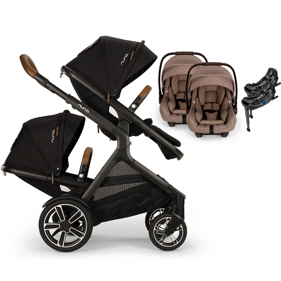 Nuna® DEMI™ Next Double Stroller for TWINS with 2 PIPA Aire / PIPA RX / PIPA Aire RX Car Seats