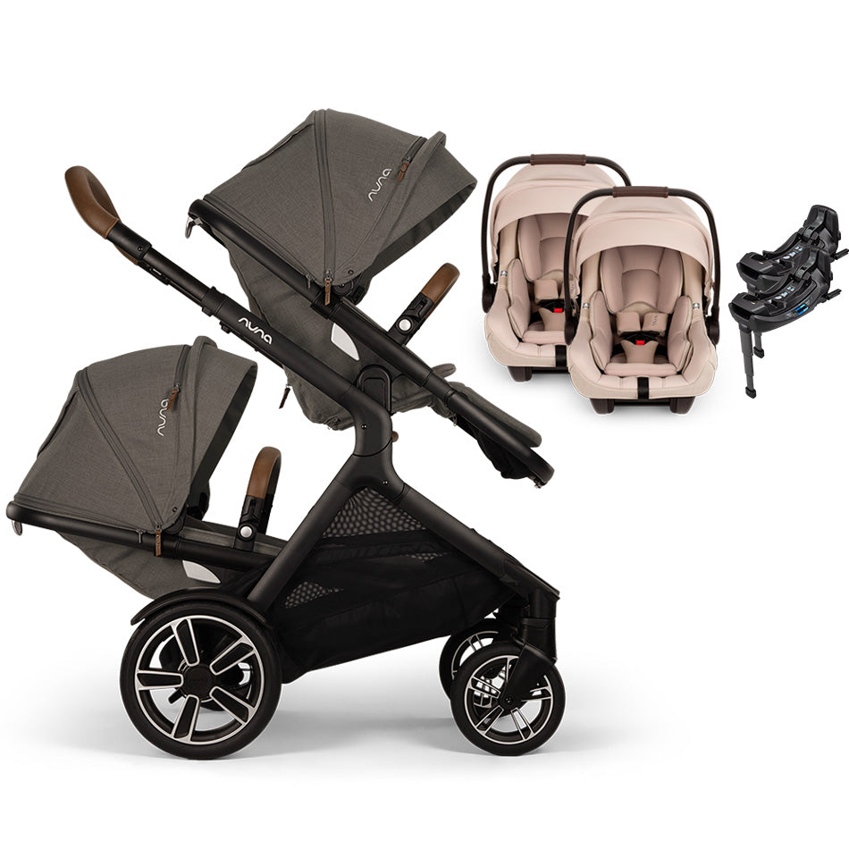Nuna® DEMI™ Next Double Stroller for TWINS with 2 PIPA Aire / PIPA RX / PIPA Aire RX Car Seats