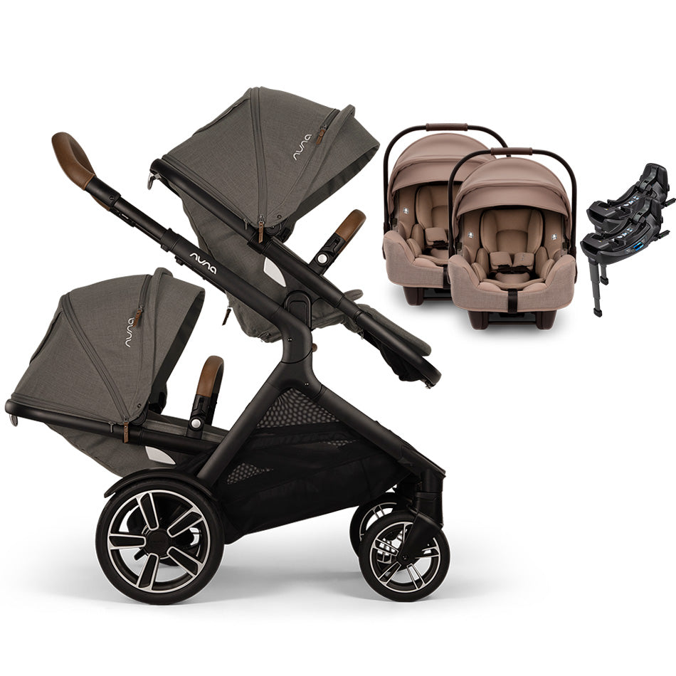 Nuna® DEMI™ Next Double Stroller for TWINS with 2 PIPA Aire / PIPA RX / PIPA Aire RX Car Seats
