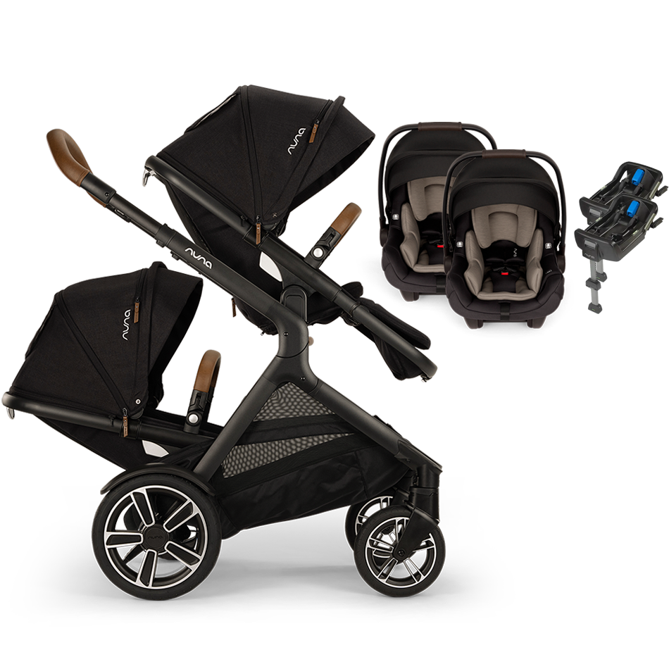 Nuna® DEMI™ Next Double Stroller for TWINS with 2 PIPA Aire / PIPA RX / PIPA Aire RX Car Seats
