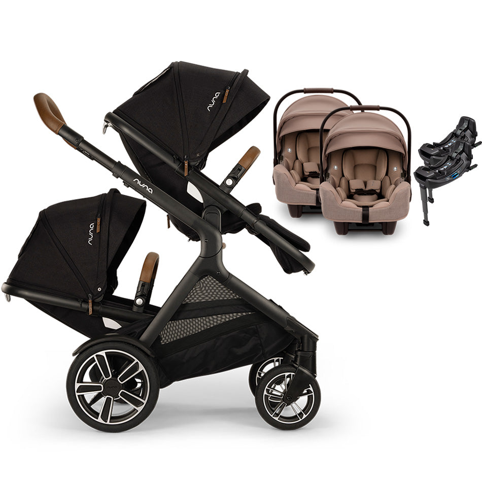 Nuna® DEMI™ Next Double Stroller for TWINS with 2 PIPA Aire / PIPA RX
