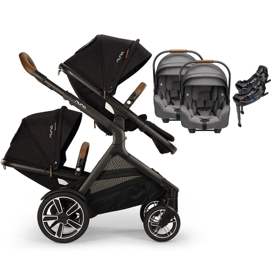 Nuna® DEMI™ Next Double Stroller for TWINS with 2 PIPA Aire / PIPA RX / PIPA Aire RX Car Seats