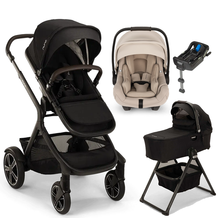 Nuna® DEMI™ Next + Bassinet + PIPA Aire / PIPA RX / PIPA Aire RX + Rider Board Travel System