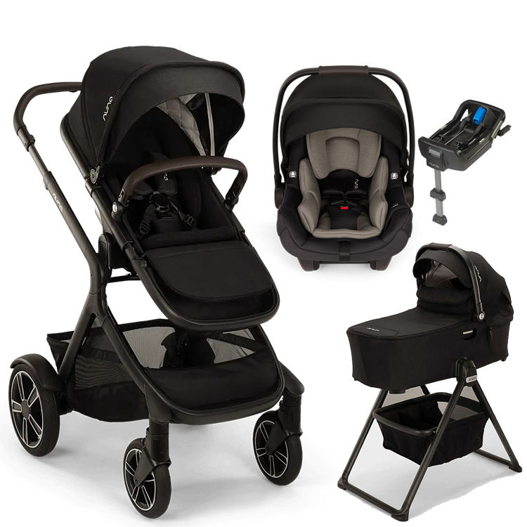 Nuna® DEMI™ Next + Bassinet + PIPA Aire / PIPA RX / PIPA Aire RX + Rider Board Travel System