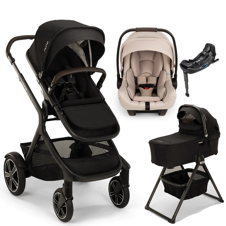 Nuna® DEMI™ Next + Bassinet + PIPA Aire / PIPA RX / PIPA Aire RX + Rider Board Travel System