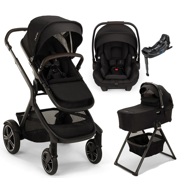 Nuna® DEMI™ Next + Bassinet + PIPA Aire / PIPA RX / PIPA Aire RX + Rider Board Travel System