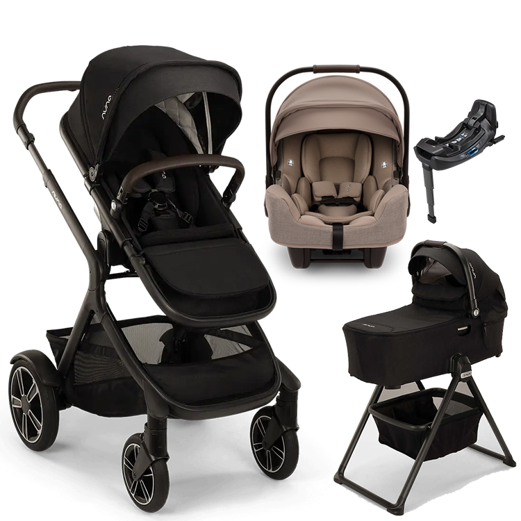 Nuna® DEMI™ Next + Bassinet + PIPA Aire / PIPA RX / PIPA Aire RX + Rider Board Travel System