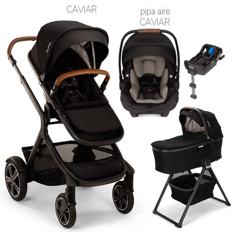 Nuna® DEMI™ Next + Bassinet + PIPA Aire / PIPA RX / PIPA Aire RX + Rider Board Travel System
