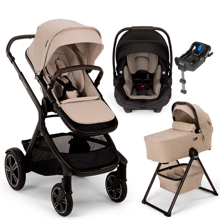 Nuna® DEMI™ Next + Bassinet + PIPA Aire / PIPA RX / PIPA Aire RX + Rider Board Travel System