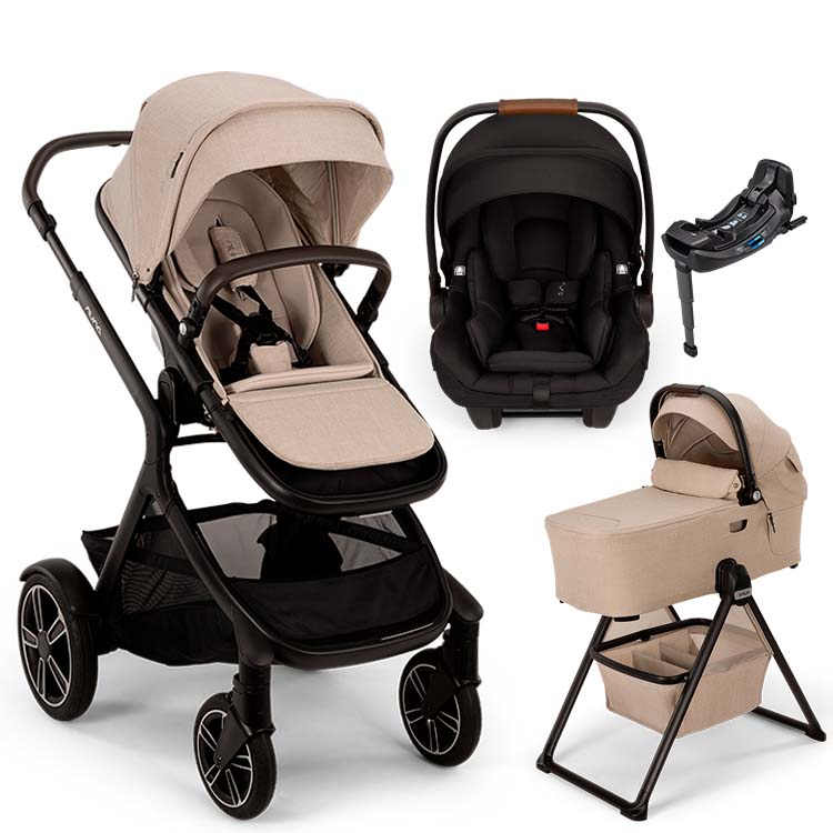 Nuna® DEMI™ Next + Bassinet + PIPA Aire / PIPA RX / PIPA Aire RX + Rider Board Travel System